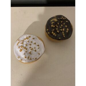 Vintage Play Food Vintage MTC‎ Mini Donut With Vanilla Chocolate Frosting & Nuts